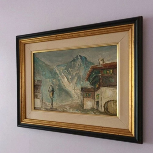 A. Chalari Makotsi oil painting used, framed 42x33 cm