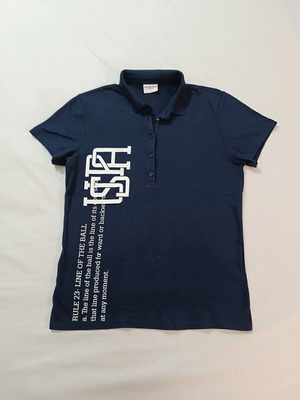 U.S. Polo Assn Blue Polo Shirt Like New, Logo Print, Size S