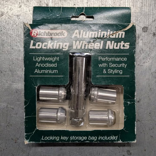 Aluminium locking wheel nuts M12 x 1.25 like new, set of 4