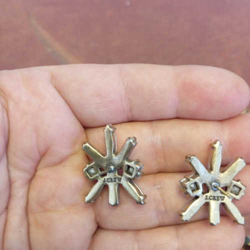 J.Crew earrings with sparkling crystals like new