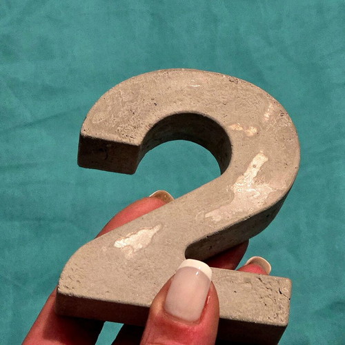 Handmade concrete number 2
