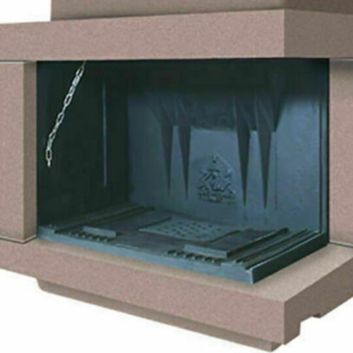 Cast Iron Fireplace Inner Lining like new, 10 mm, corner and center pieces