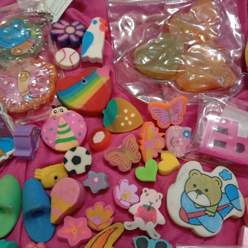 Vintage erasers collection used