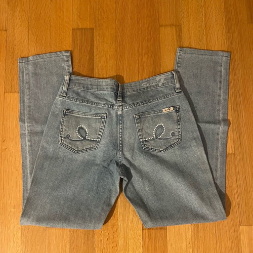 Seven7 Jean pants light skinny with rhinestones like new