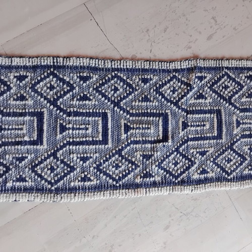 Handmade Wool Loom-Woven Rug 93x41 cm, like new