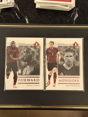 Futera Belgium Kevin De Bruyne and Lukaku cards like new