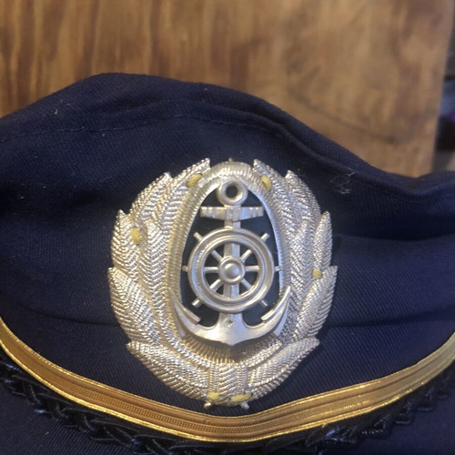 Nautical caps new with traditional maritime symbols