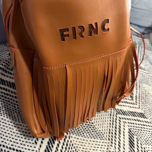 FRNC backpack medium size camel color eco leather like new