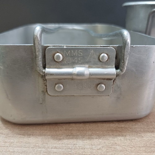 English army canteens used, set of 3, aluminum 1945