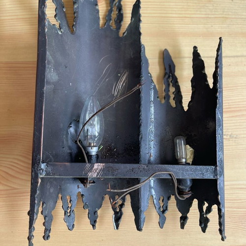 Metal handmade masterpiece ceiling light with 2 wall lights used