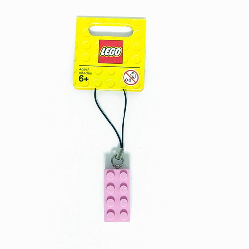 LEGO Strap Pink 2x4 Brick Keychain
