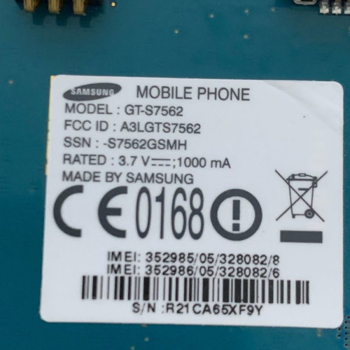 Samsung GT-S7562 LCD used with frame and digitizer