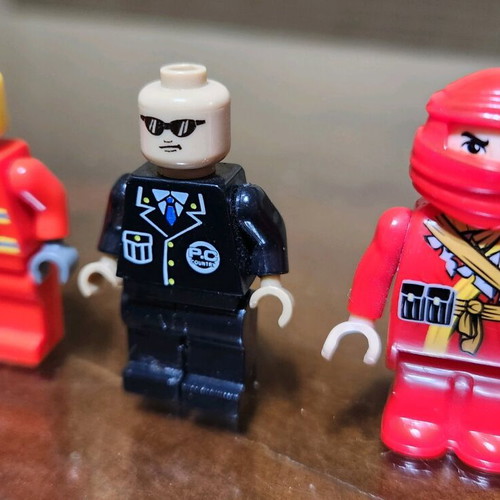 Construction toy figures set of 3 used