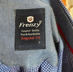 Frenzy regular fit κοντομάνικο καρό πουκάμισο σαν καινούργιο, New Look, λευκό-μπλε, μέγεθος L