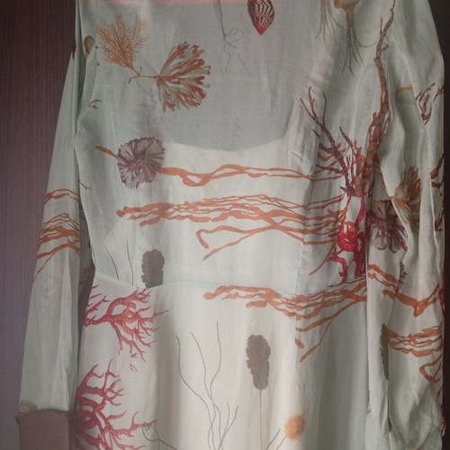 Hoss Intropia silk women's dress like new, brown and turquoise