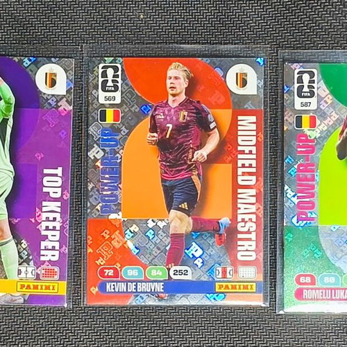Belgium Lot of 3 Power-Up Cards Courtois De Bruyne Lukaku new