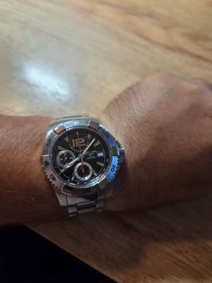 Longines HydroConquest wrist chronograph watch, grey