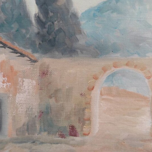 Dimitris Sarris painting used, acrylic 45x35 cm