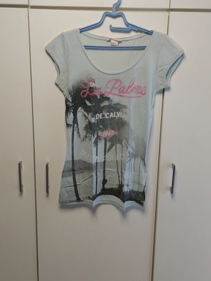 H&M women's turquoise t-shirt S/M used, summer style