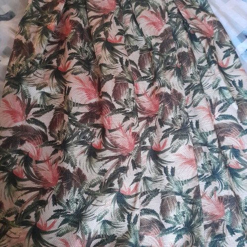 Kontatto skirt L new summer floral green salmon shades