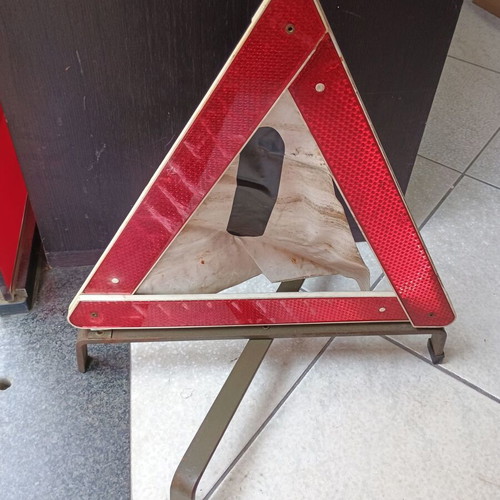 Vintage Car Warning Triangle used, very good condition