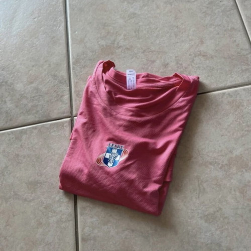 Adidas marathon t-shirts, pink and gold, size L