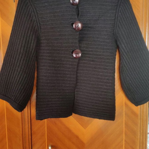 Albertini wool cardigan used, size S, black
