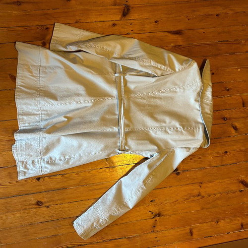 Trench coat used, light gray color