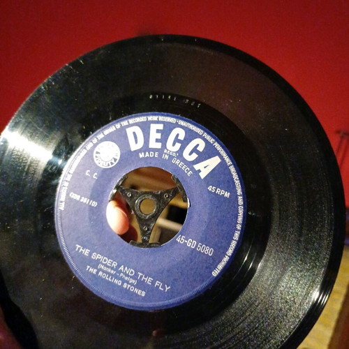 Collectible 45 RPM vinyl record The Rolling Stones used, rock