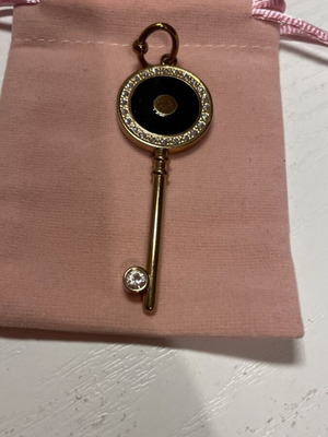 Folli Follie Large Key Charm like new, black and gold