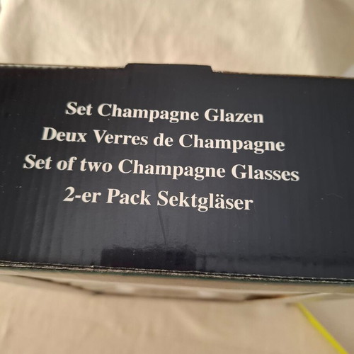 Champagne glasses new, pair with elegant neck design