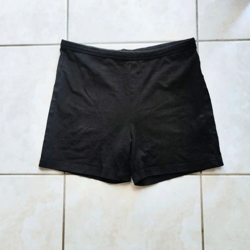 Shorts black elastic cotton like new, size 146 cm, age 11-12