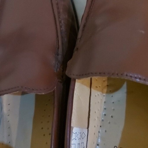 Men's leather shoes brown loafers size 44 new