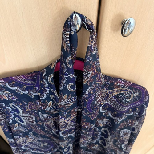 Ciel Concept shirt skirt and ribbon set like new, blue and purple