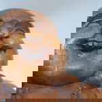  Ξύλινος Βούδας χαμογελαστός για τύχη