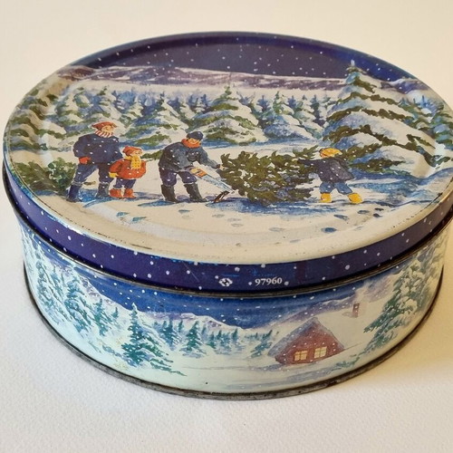 Metal Christmas box used