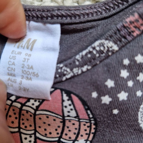 Set H&M leggings-dress 98cm like new, black and pink