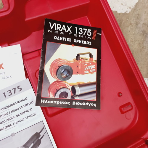 Virax Electric Threader Set like new, ½"-2" with 6 dies