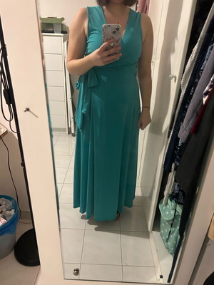 Lynne turquoise wrap dress like new