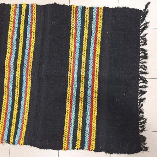 Vintage Handwoven Rug Multicolor 280x90 cm Like New