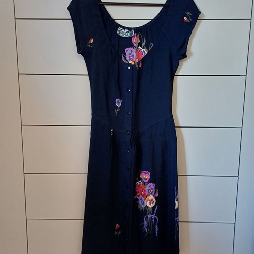 Foxylady summer dress size small like new, black multicolor