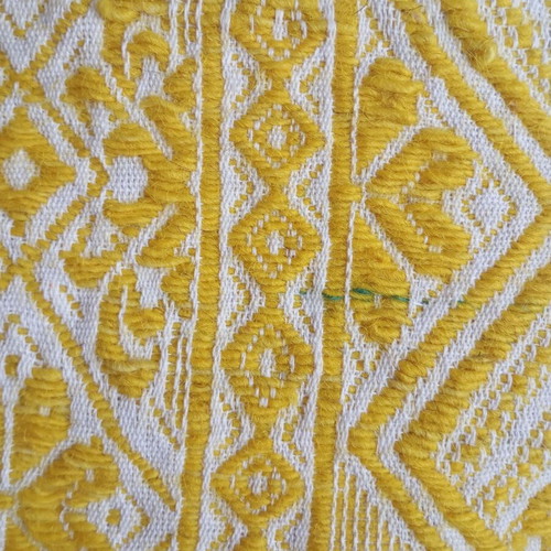 Vintage loom blanket throw used