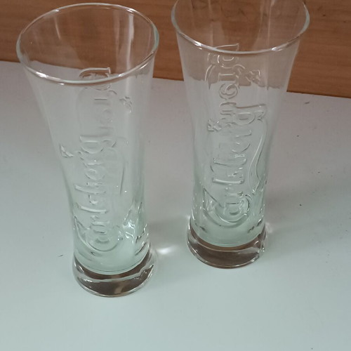 Ποτήρια μπύρας Carlsberg πακέτο 2 με ανάγλυφο σχέδιο
