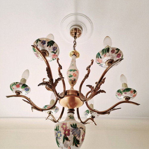 Ceiling light old classic porcelain used with 6 lights
