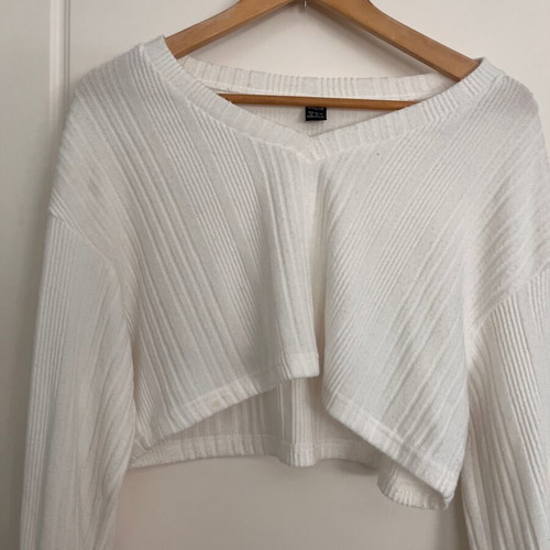 White Shein pullover used, airy, size XS