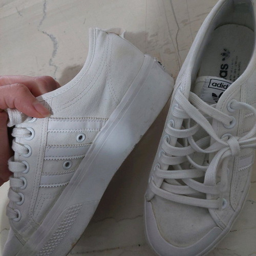 Adidas Nizza shoes like new, white and black, size 41-41.5