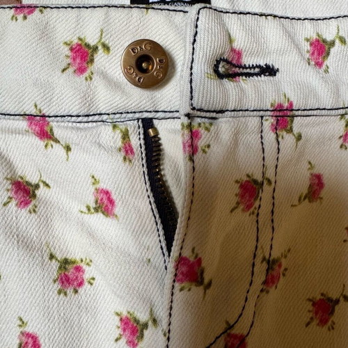 D&G mini denim skirt white like new