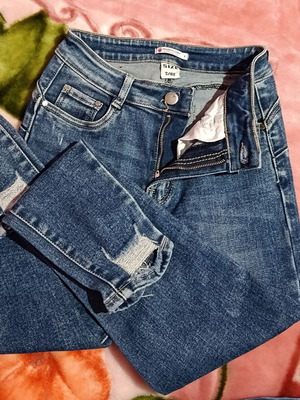 Marmalady skinny τζιν με ξέφτια στα ρεβέρ, μέγεθος S