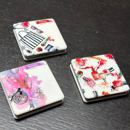 Compact mirrors new, set of three