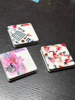 Compact mirrors new, set of three